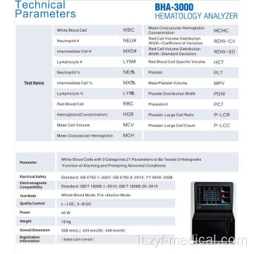 Hot Sale 3-part 23 Parametri Analyzer ematologia